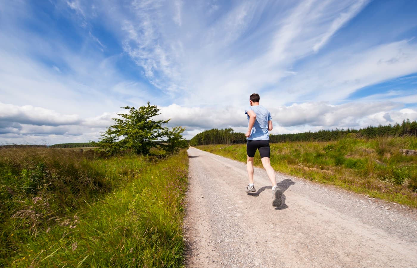 Community runners on the trail