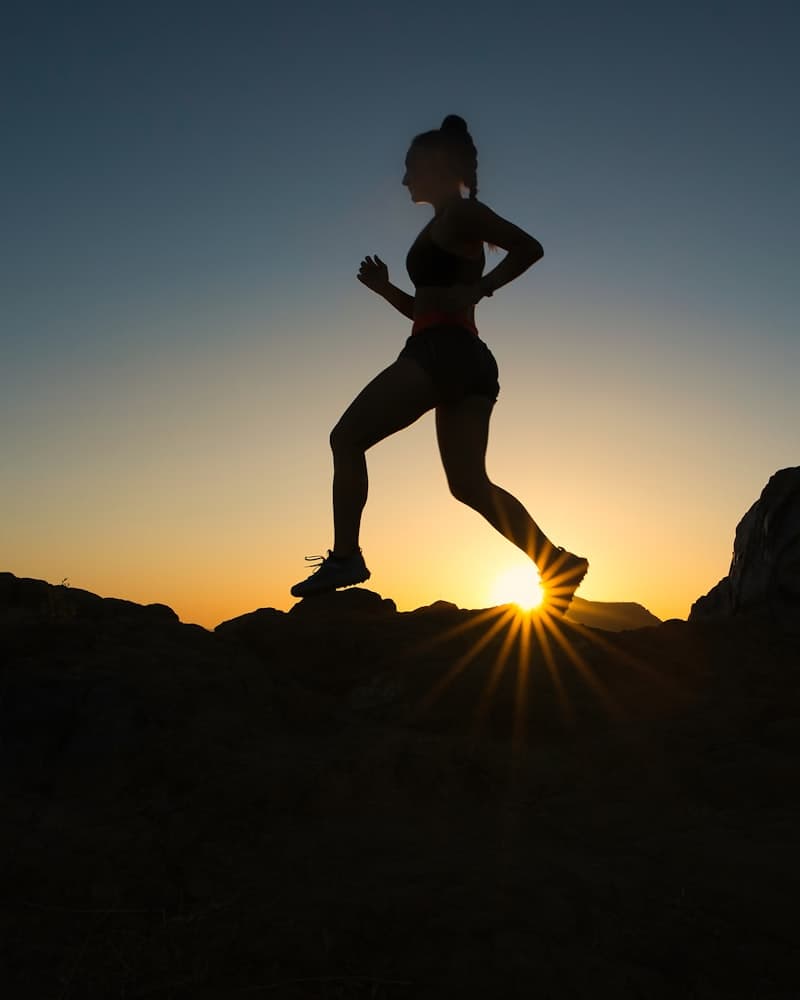 Runner at sunset