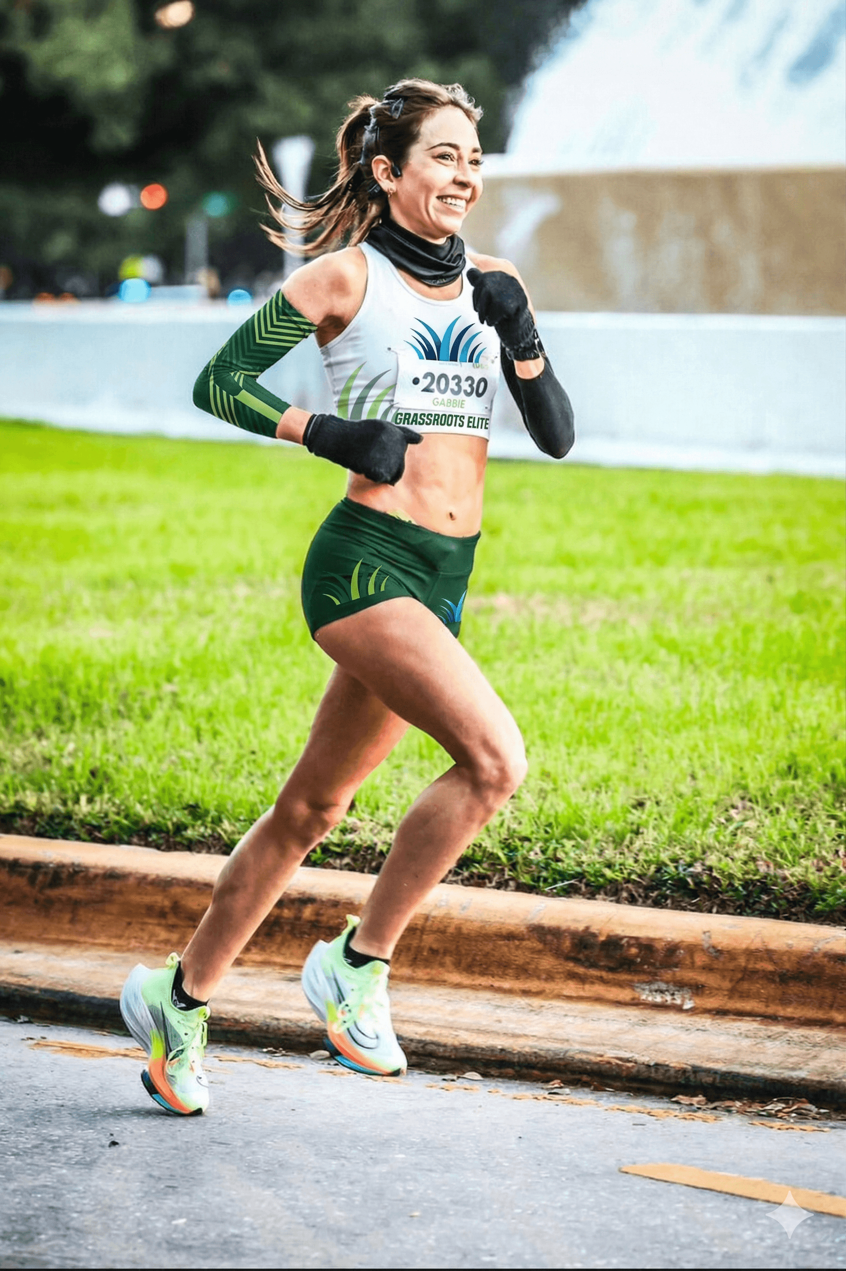 Grassroots athlete racing